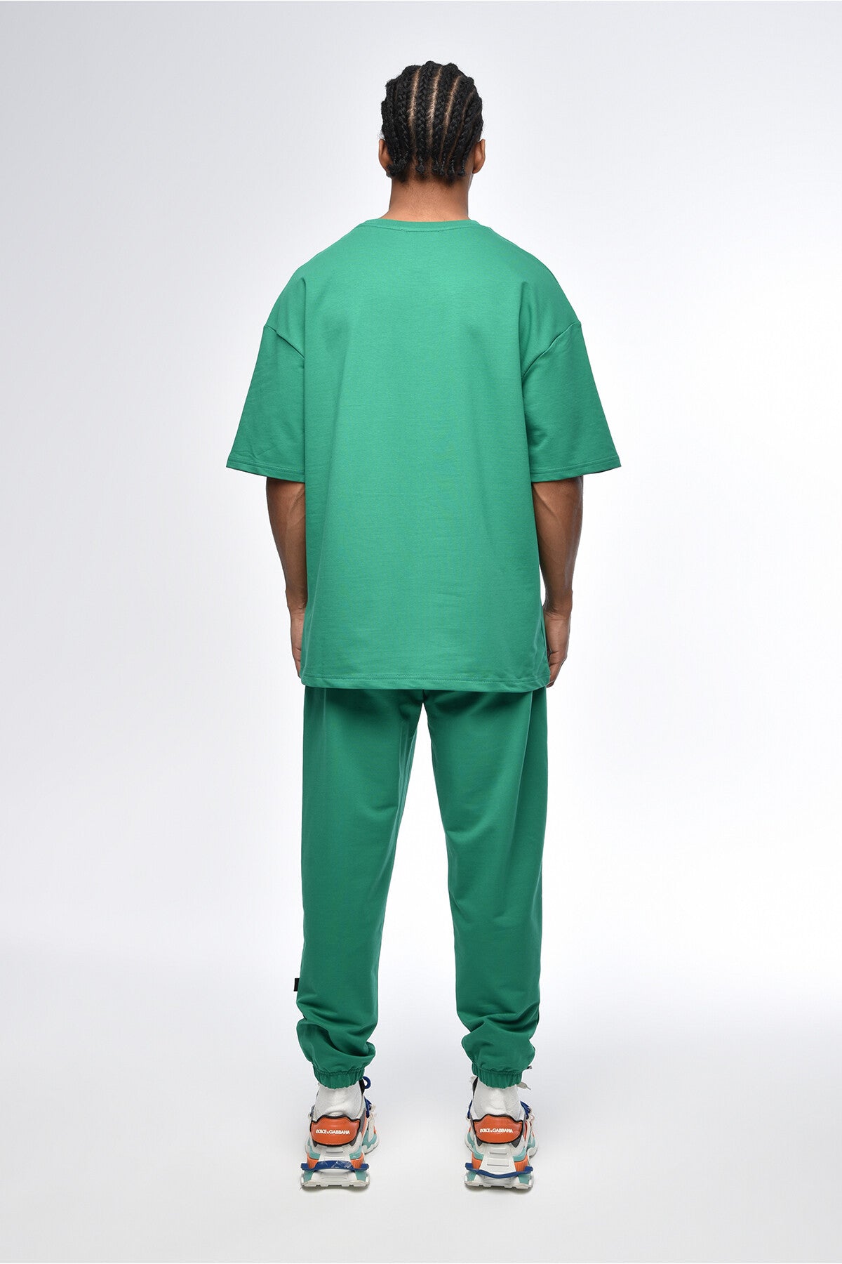 Paça Lastikli Basic Oversize Eşofman Takımı Nefti