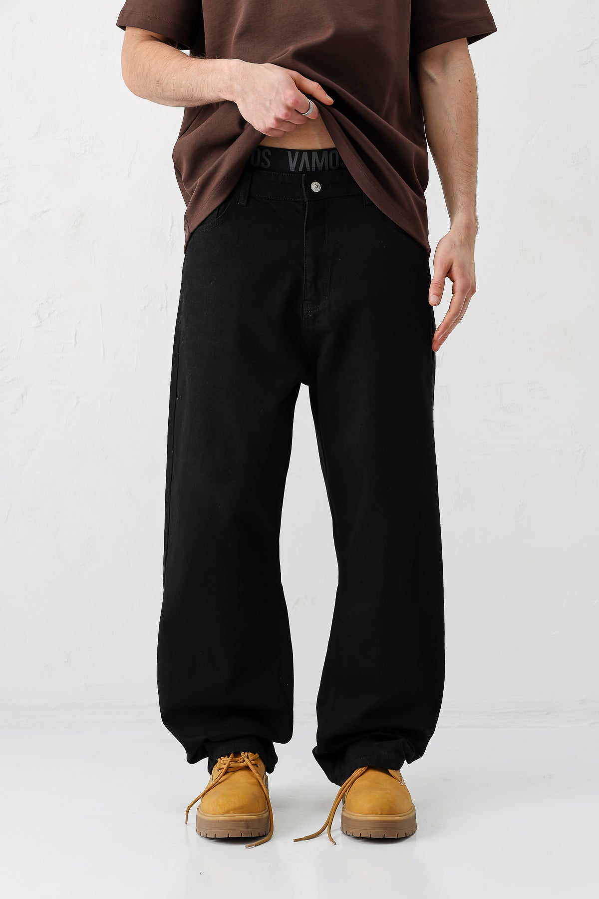 Baggy Fit Jean Siyah-Siyah