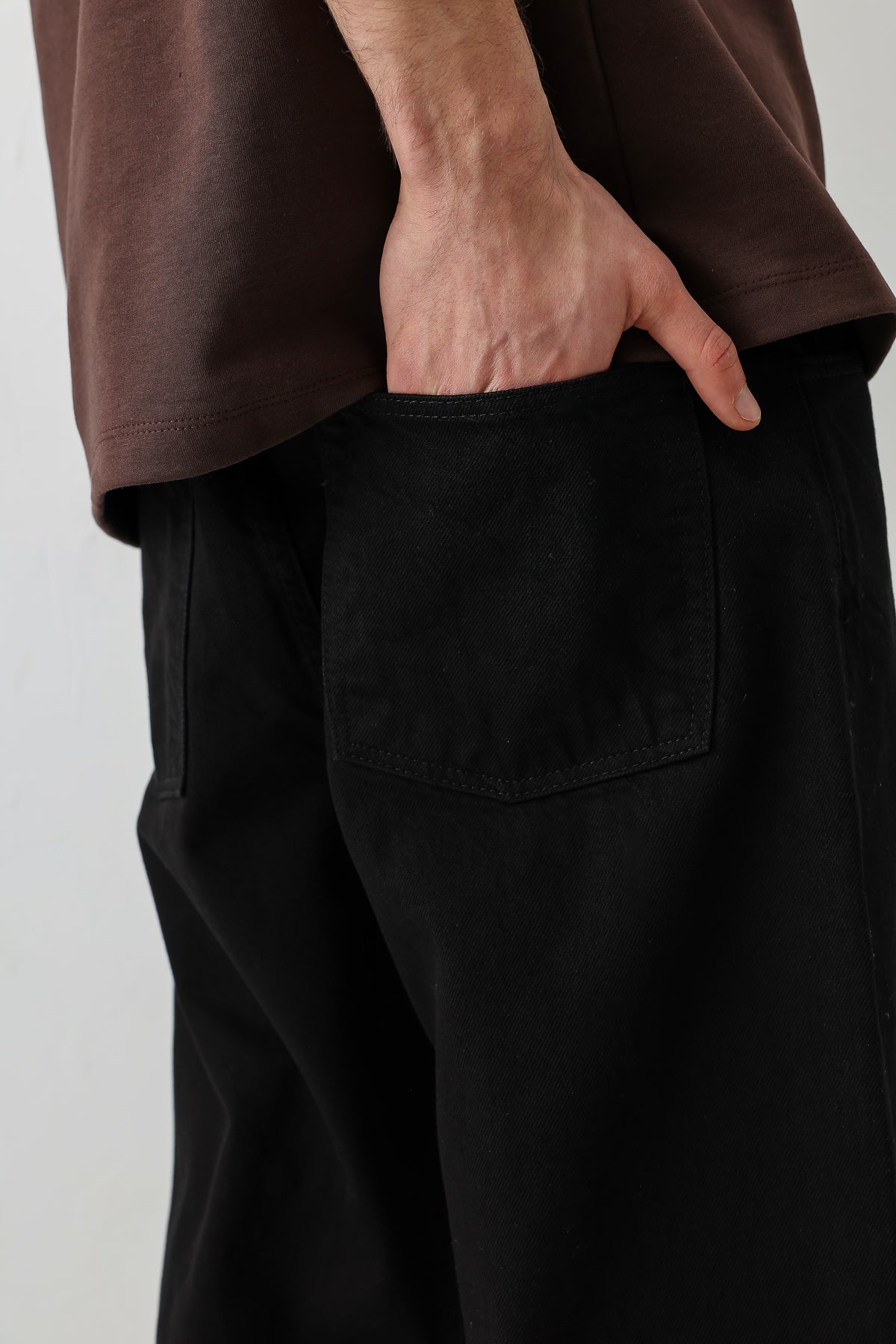 Baggy Fit Jean Siyah-Siyah