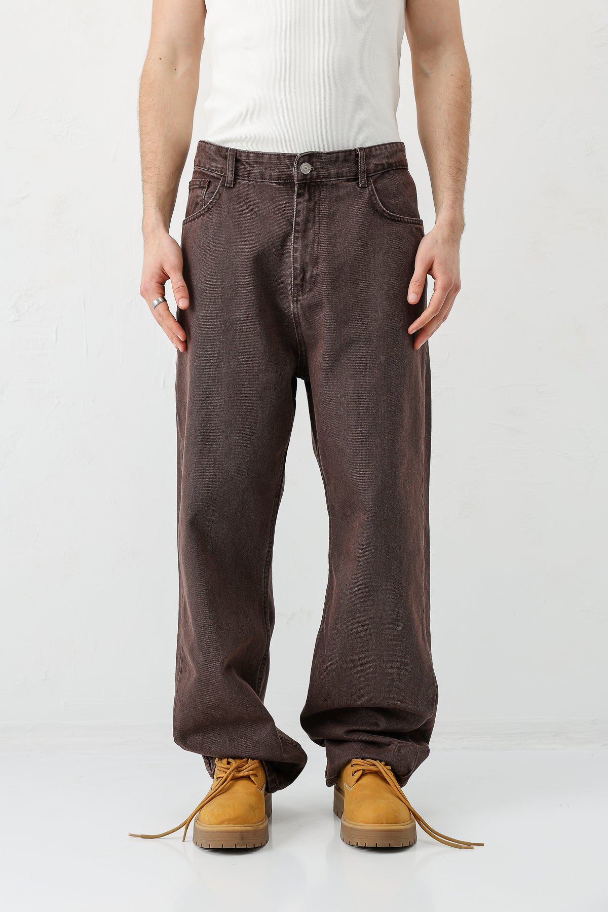 Baggy Fit Jean Kahve