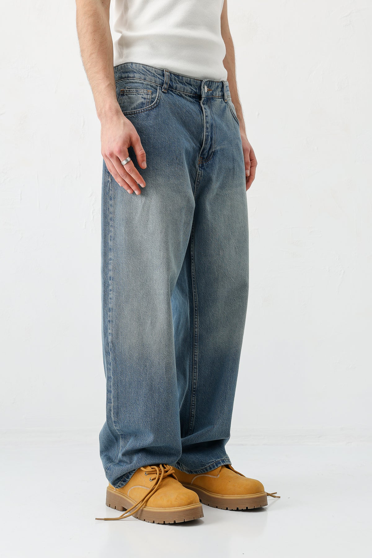 Baggy Fit Jean Yeşil