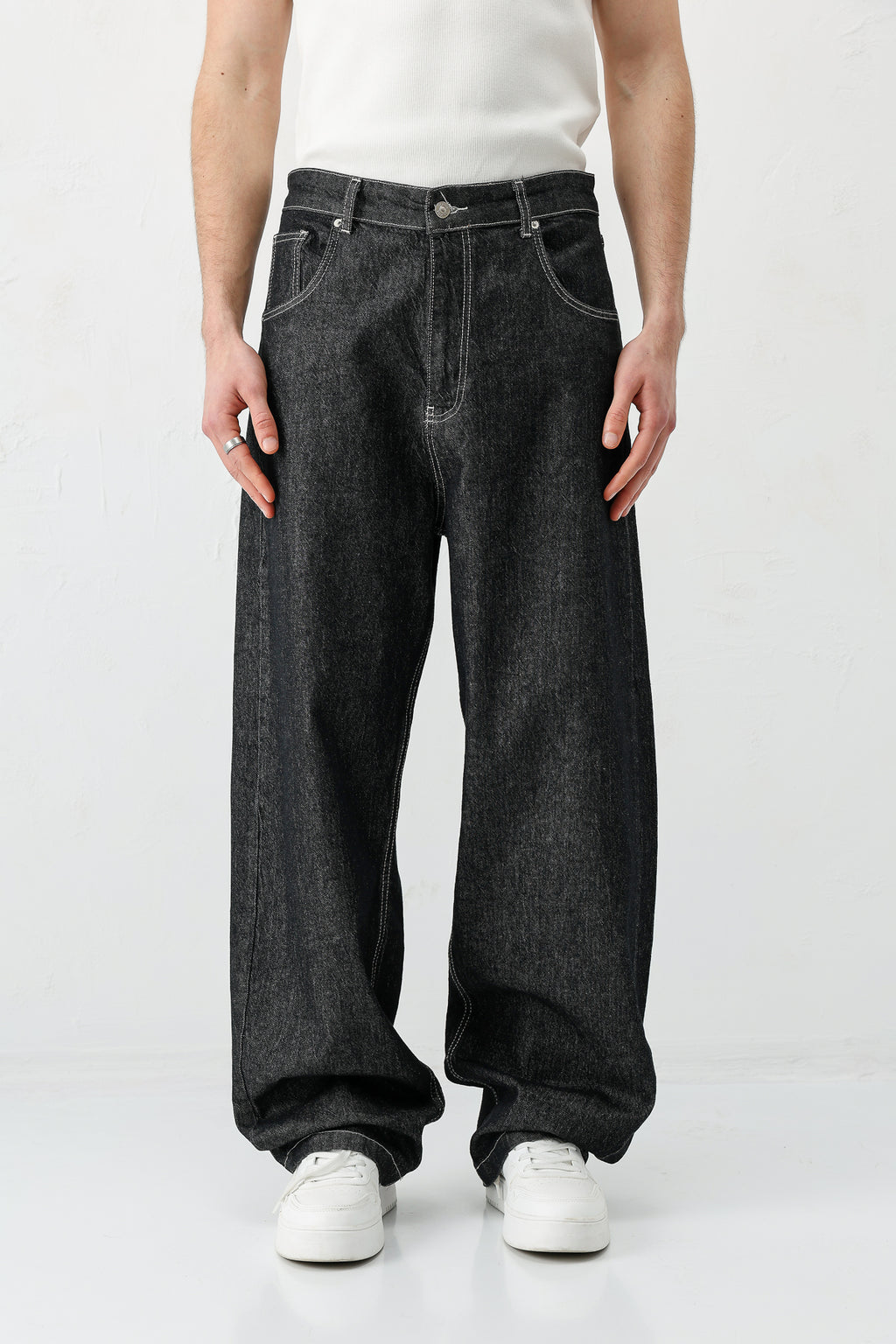 Super Baggy Fit Jean Siyah