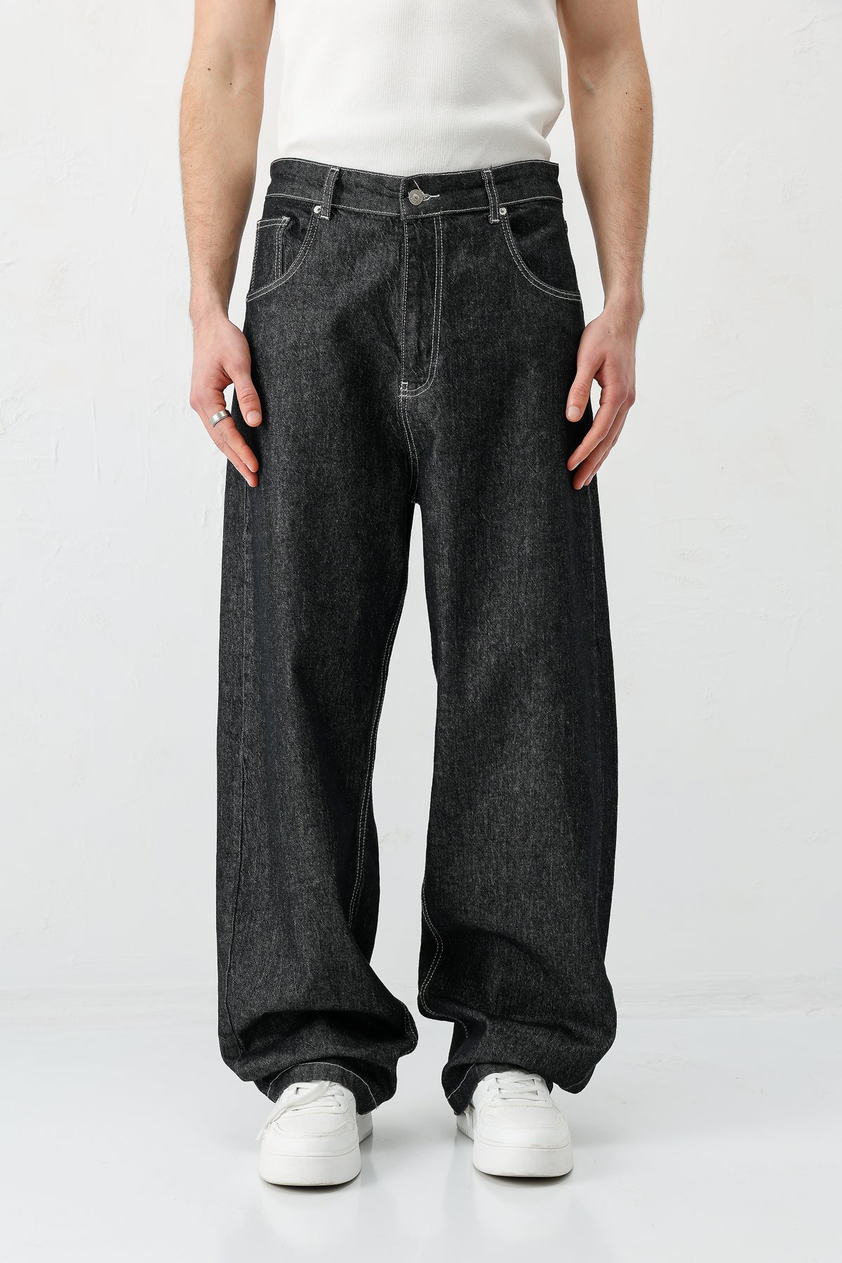 Super Baggy Fit Jean Siyah