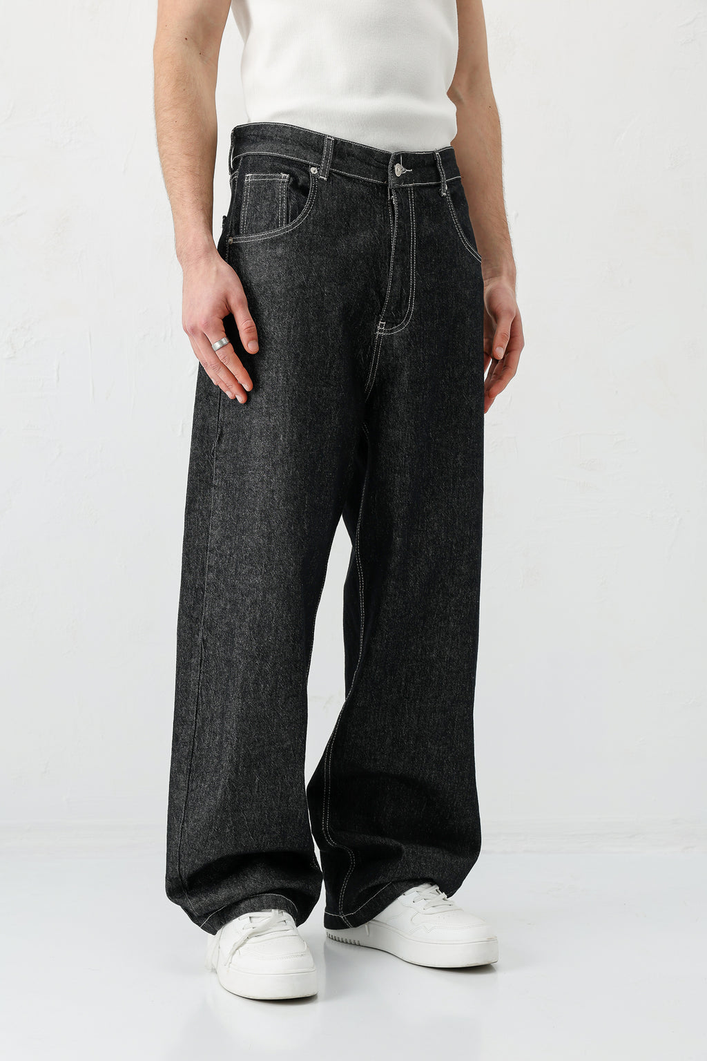 Super Baggy Fit Jean Siyah