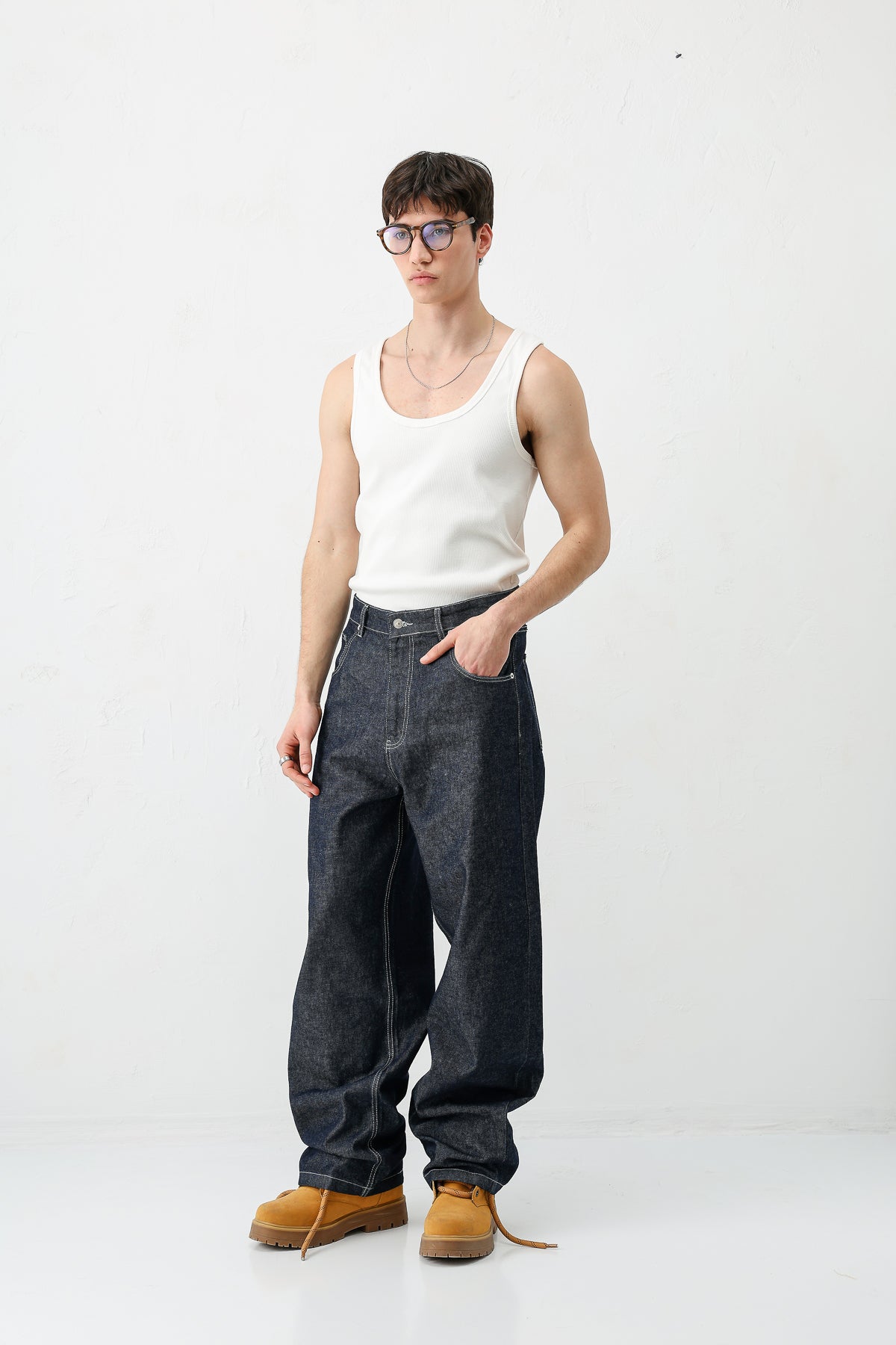 Super Baggy Fit Jean Koyu Mavi
