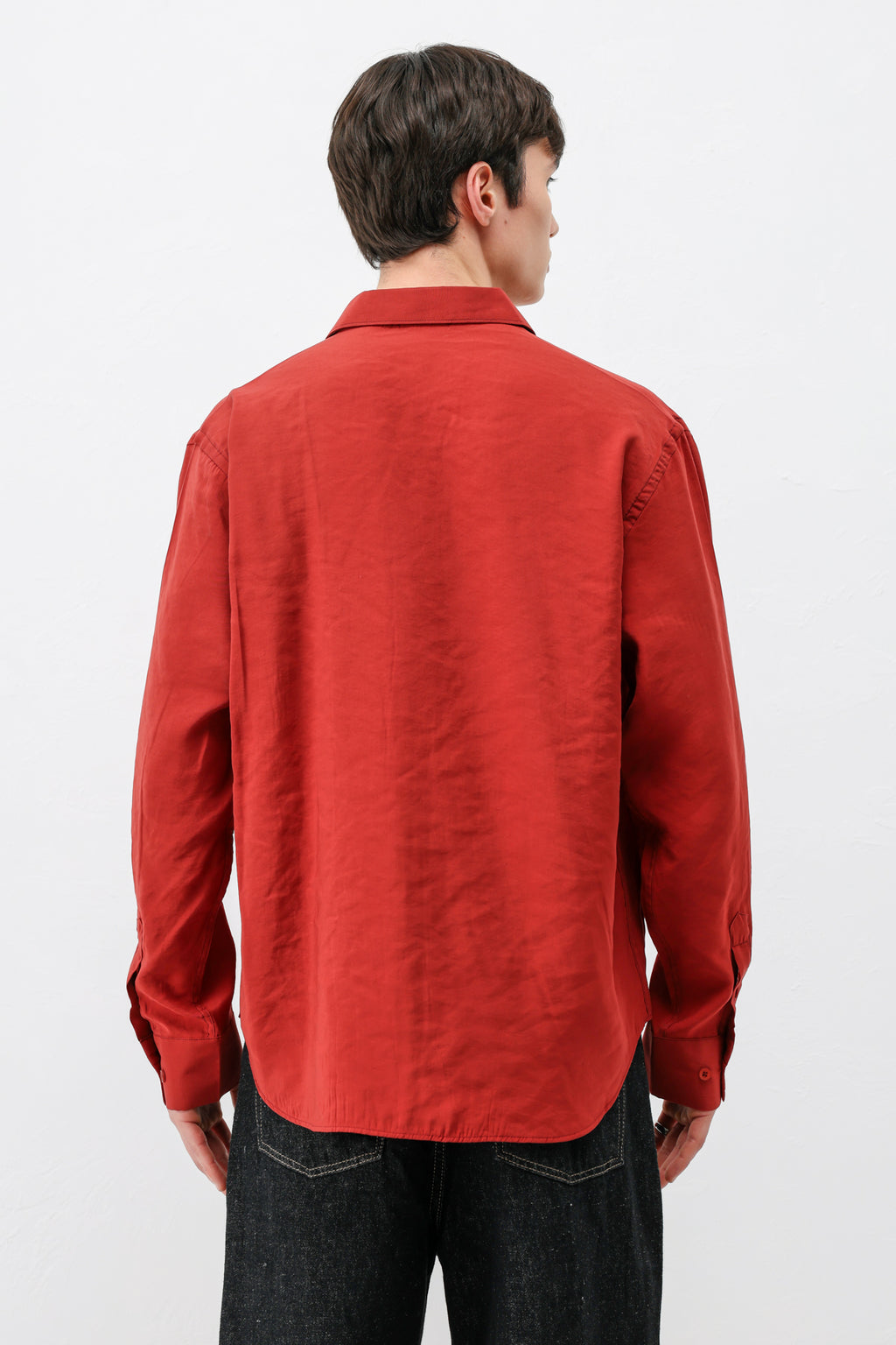 Modal Kumaş Oversize Gömlek Kiremit
