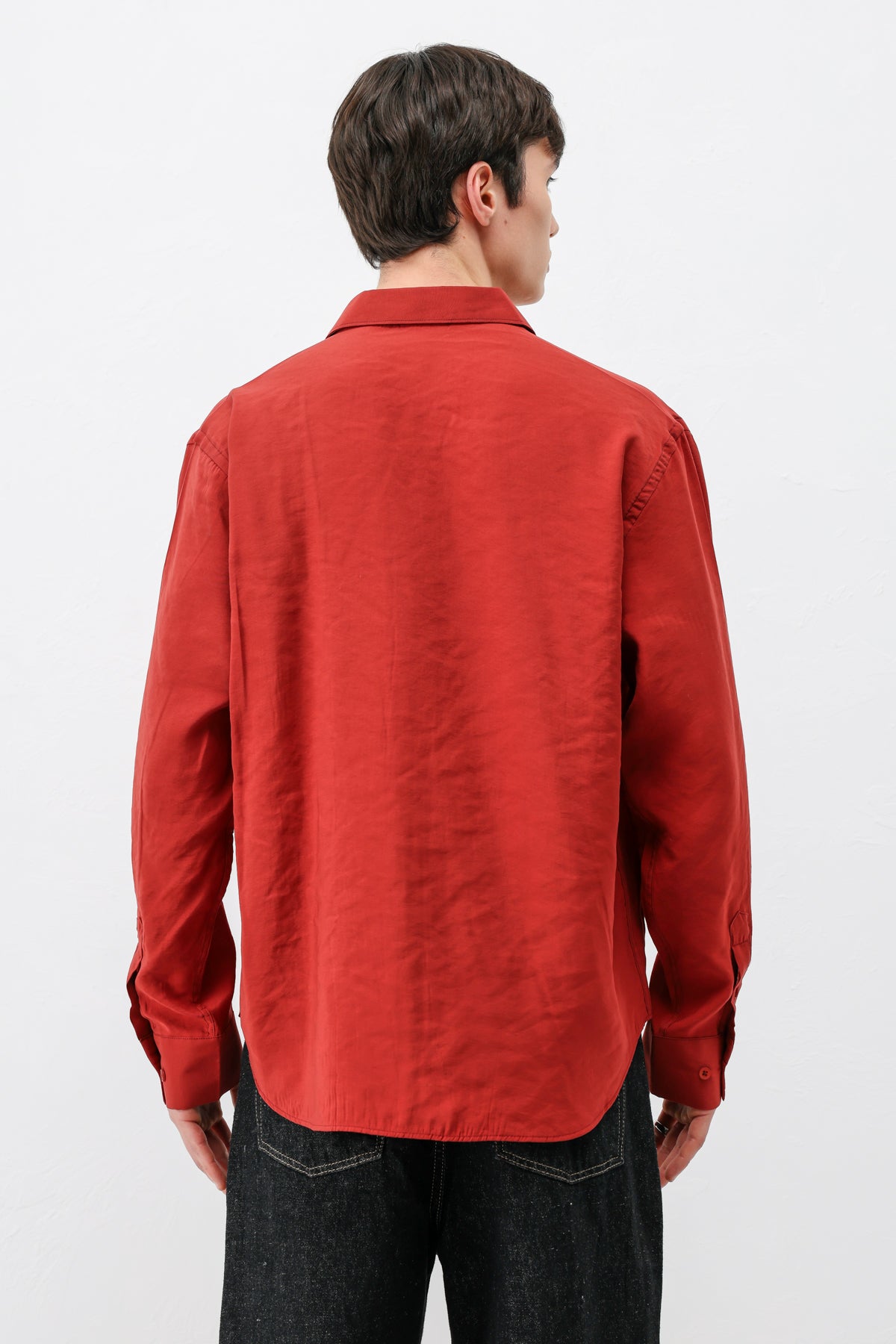 Modal Kumaş Oversize Gömlek Kiremit