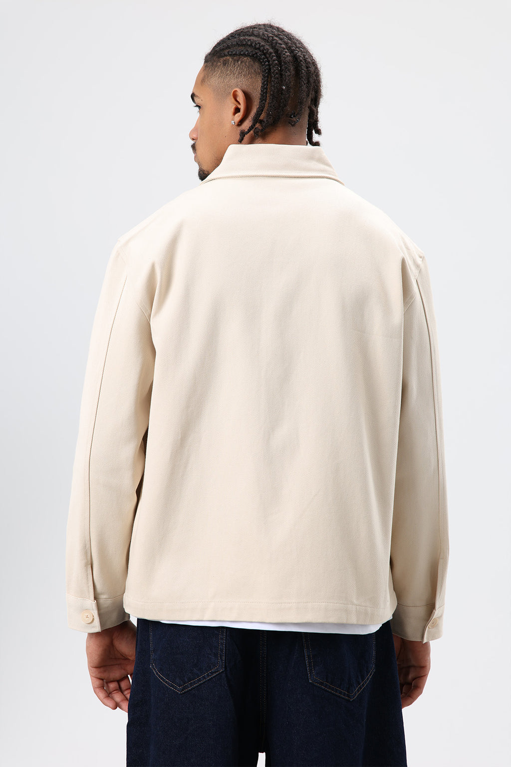 Boxy Fit Gabardin Ceket Bej
