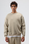 Basic Oversize Yıkamalı Sweatshirt Haki