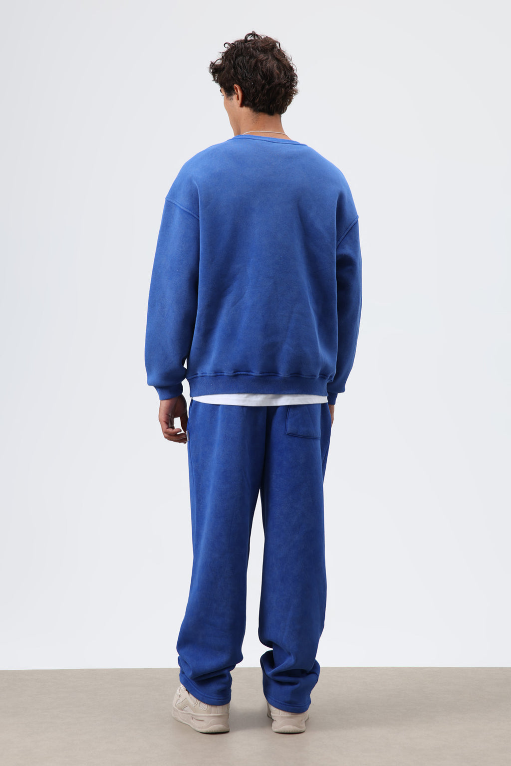 Basic Oversize Yıkamalı Sweatshirt Saks