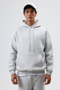 Basic Oversize Yıkamalı Hoodie Gri