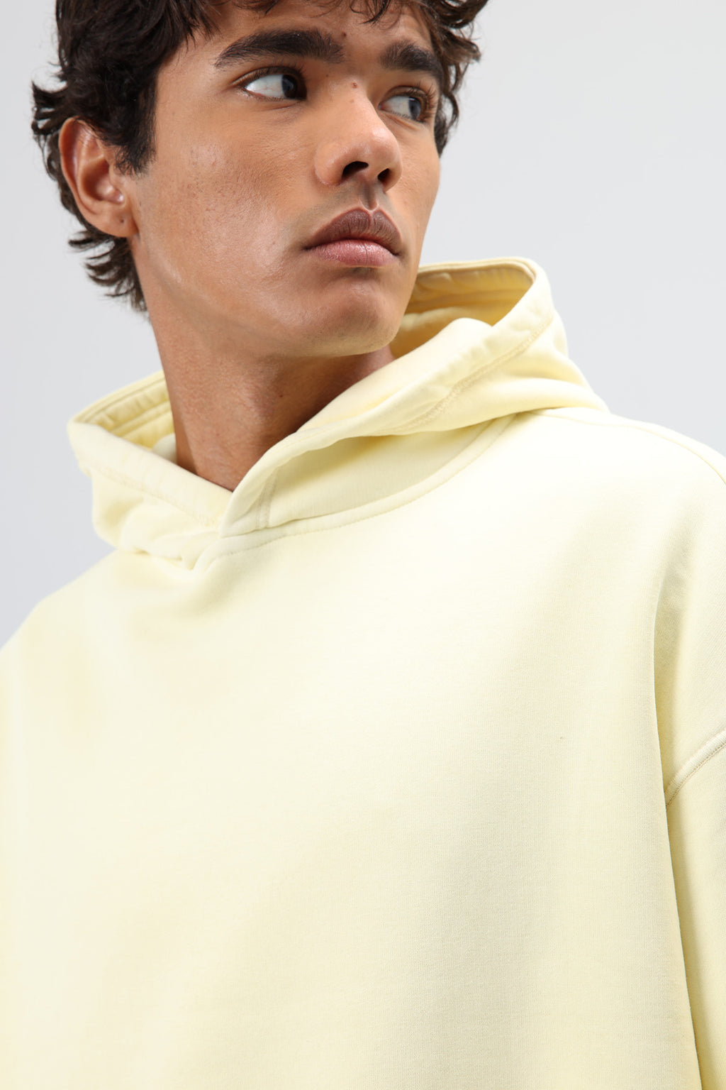Oversize Nakış Detaylı Hoodie Bebe Mavi