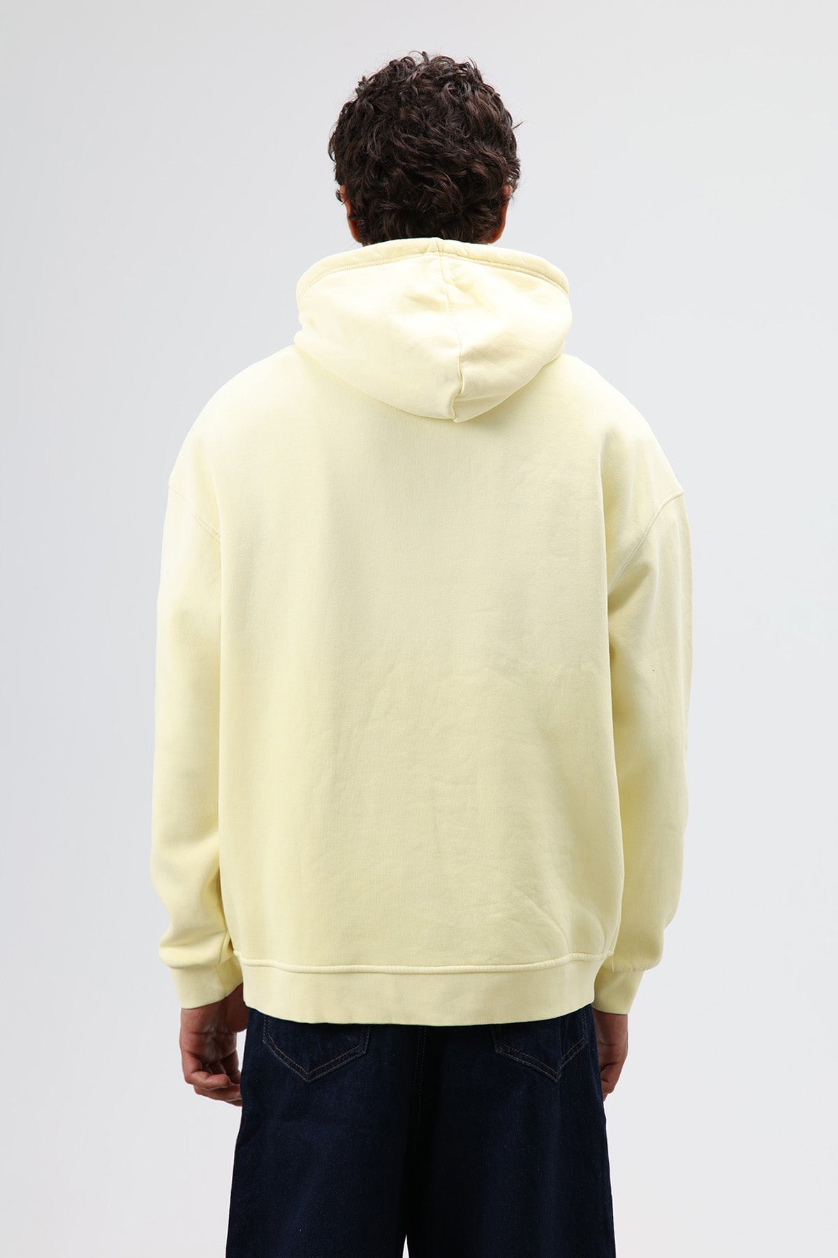 Oversize Nakış Detaylı Hoodie Bebe Mavi