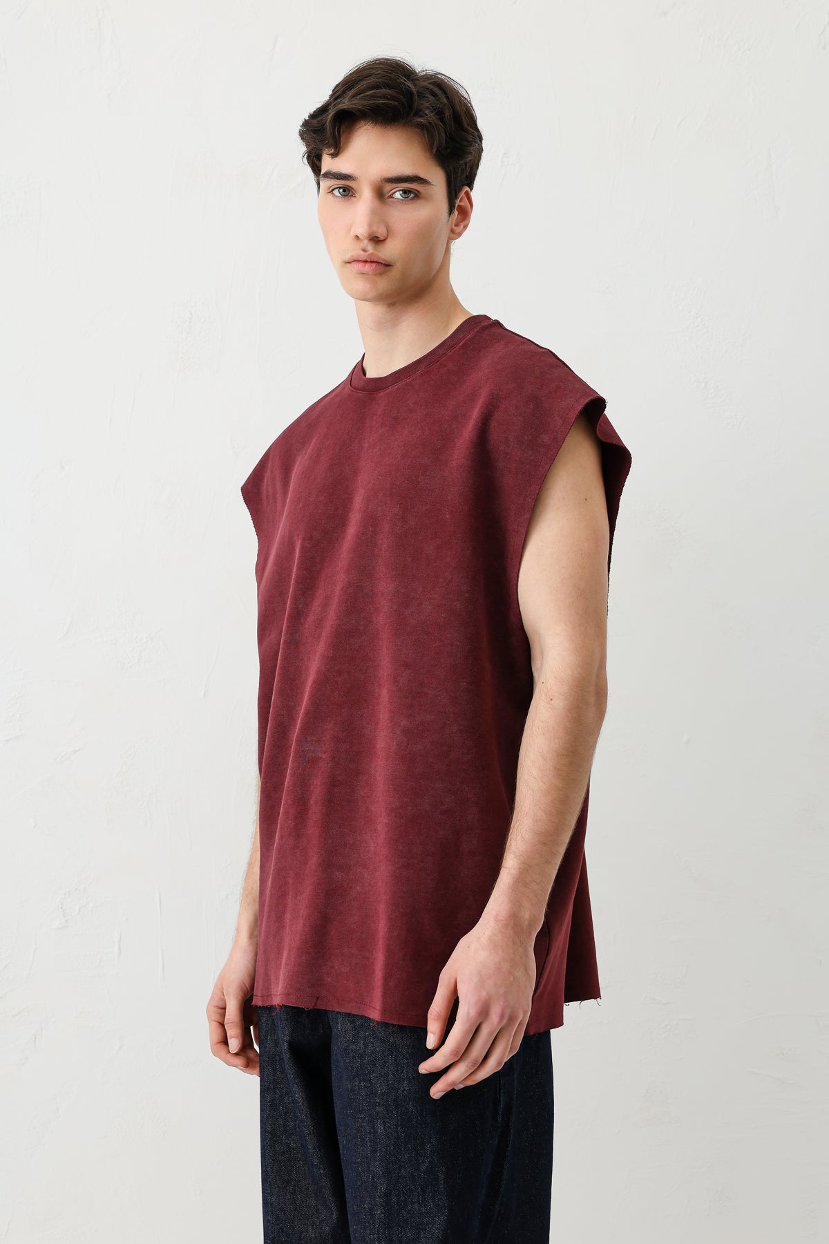 Basic Kolsuz Tişört Bordo