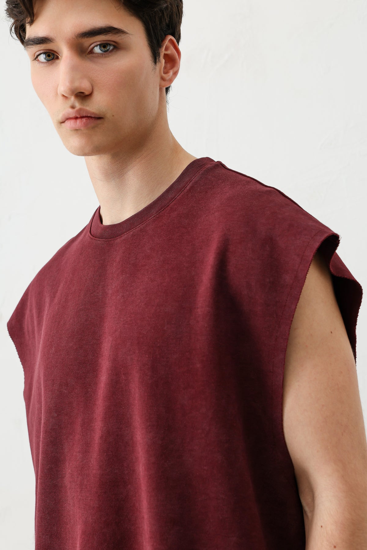 Basic Kolsuz Tişört Bordo