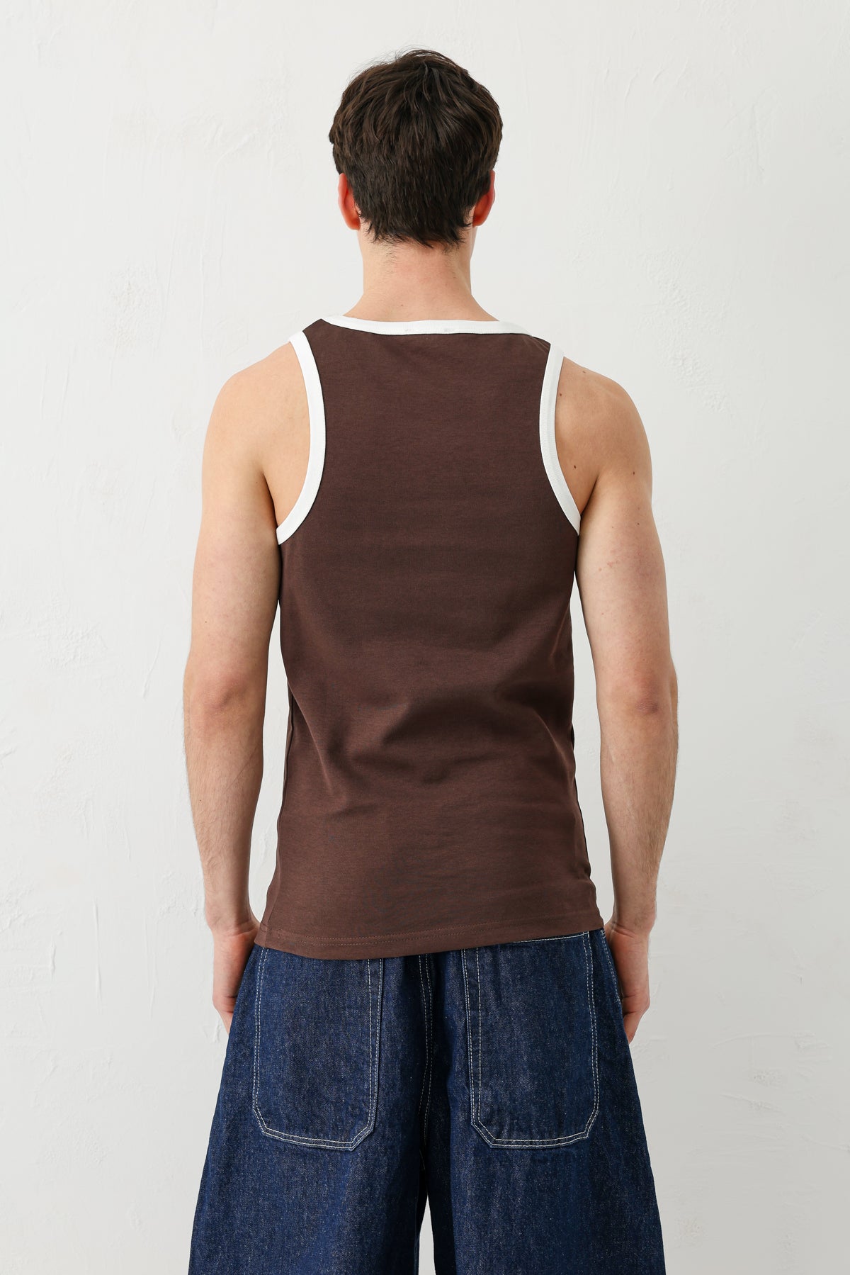 Oversize Askılı Tişört Kahve