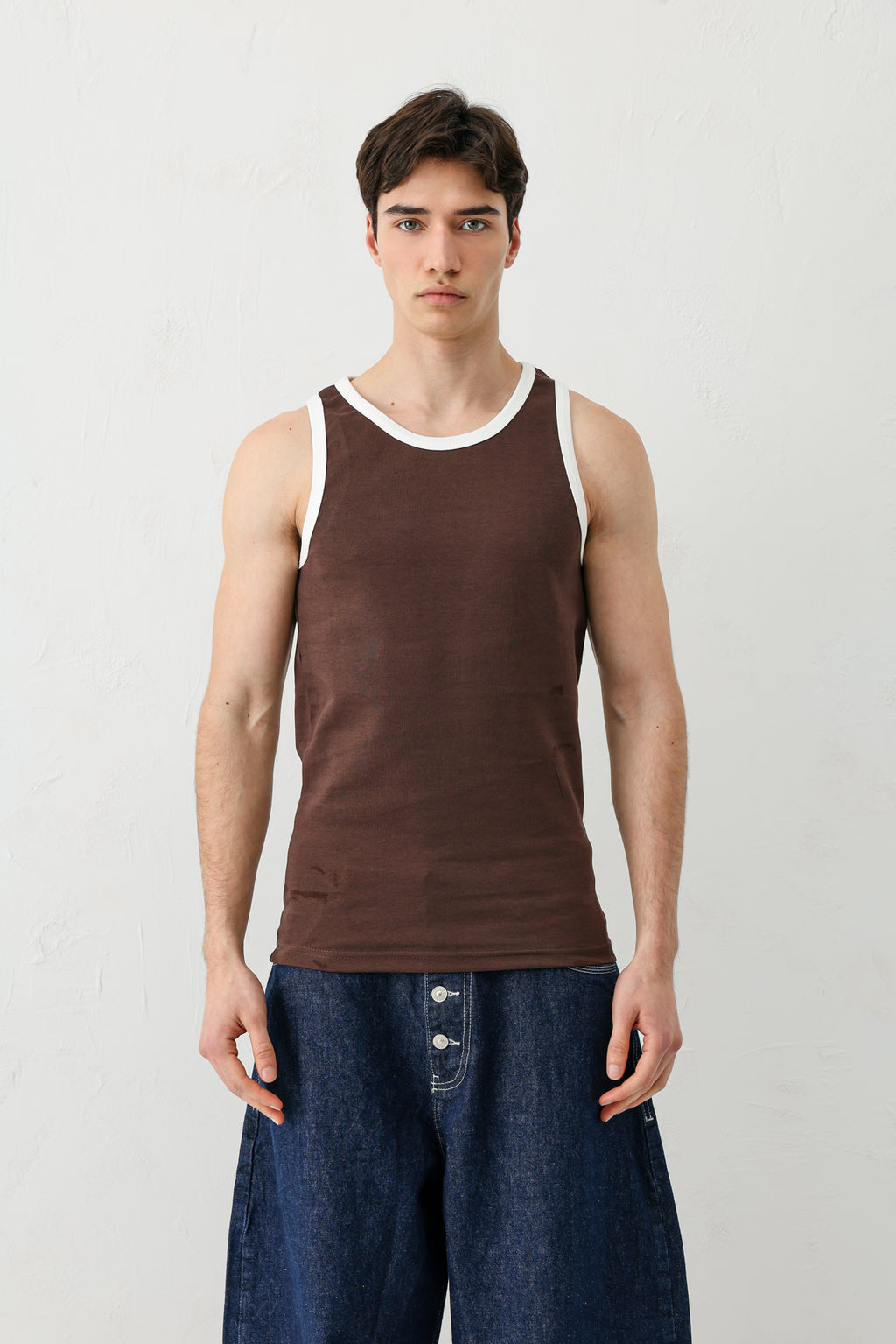 Oversize Askılı Tişört Kahve