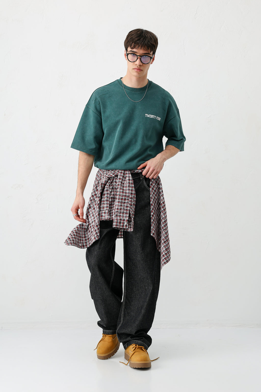 Baskılı Oversize Tişört Nefti