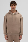 Basic Oversize Kapüşonlu Sweatshirt Vizon