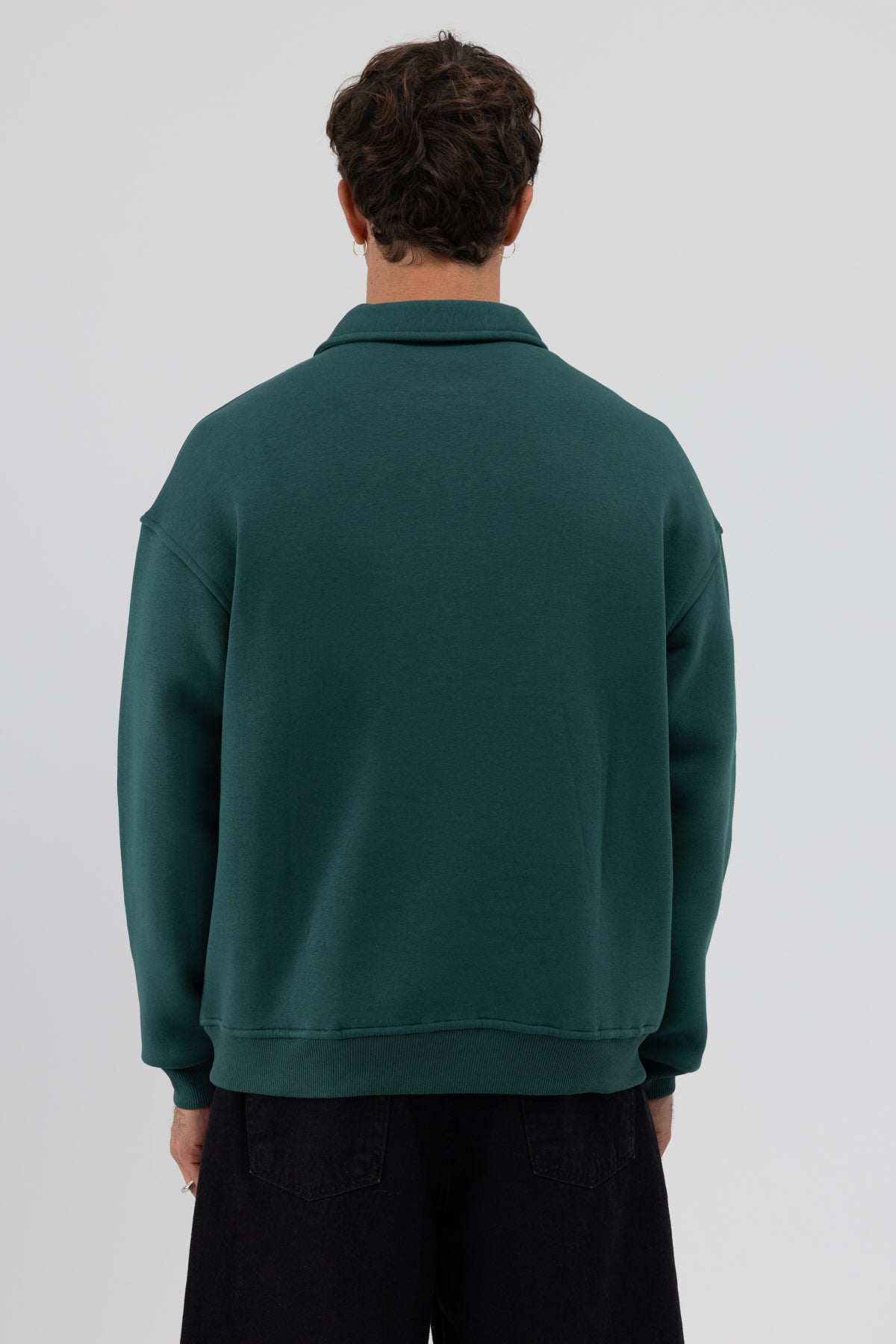 Basic Polo Yaka Sweatshirt Nefti