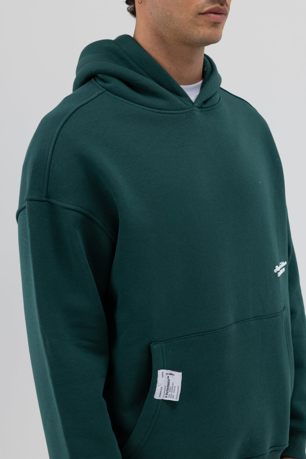 Oversize Kapüşonlu Baskılı Sweatshirt Nefti