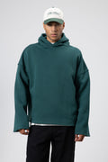 Basic Oversize Dikişsiz Kapüşonlu Sweatshirt Nefti