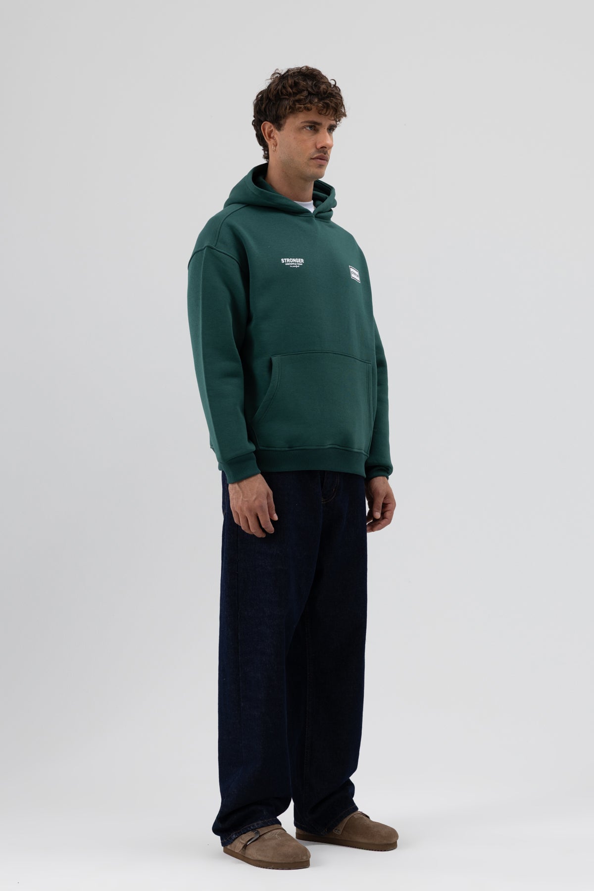 Oversize Arka Baskılı Sweatshirt Nefti