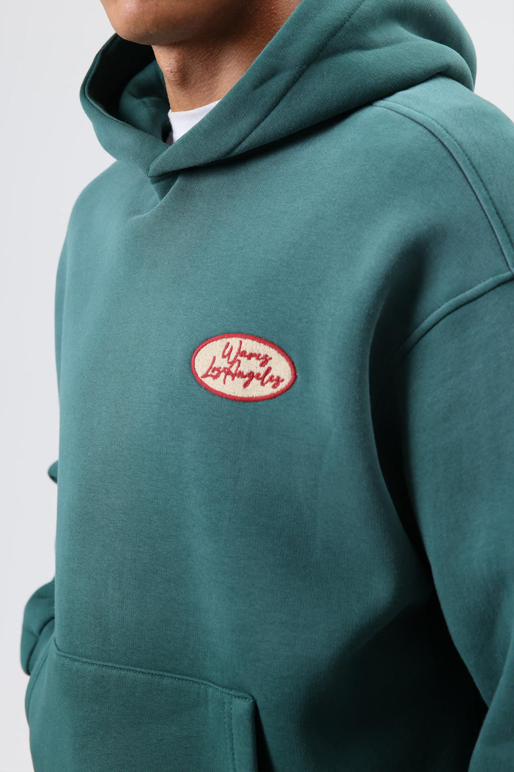 Oversize Baskılı Kapüşonlu Sweatshirt Nefti