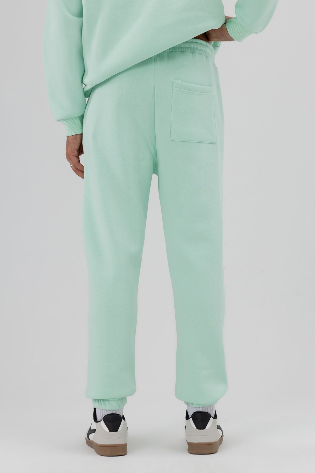 Basic Paça Lastikli Eşofman Alt Mint