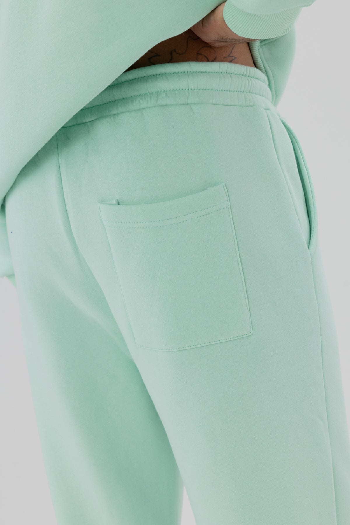 Basic Paça Lastikli Eşofman Alt Mint