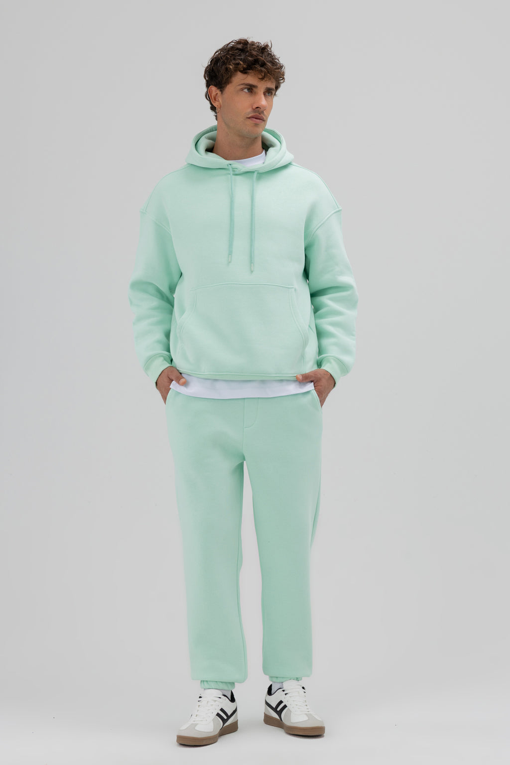 Basic Paça Lastikli Eşofman Alt Mint