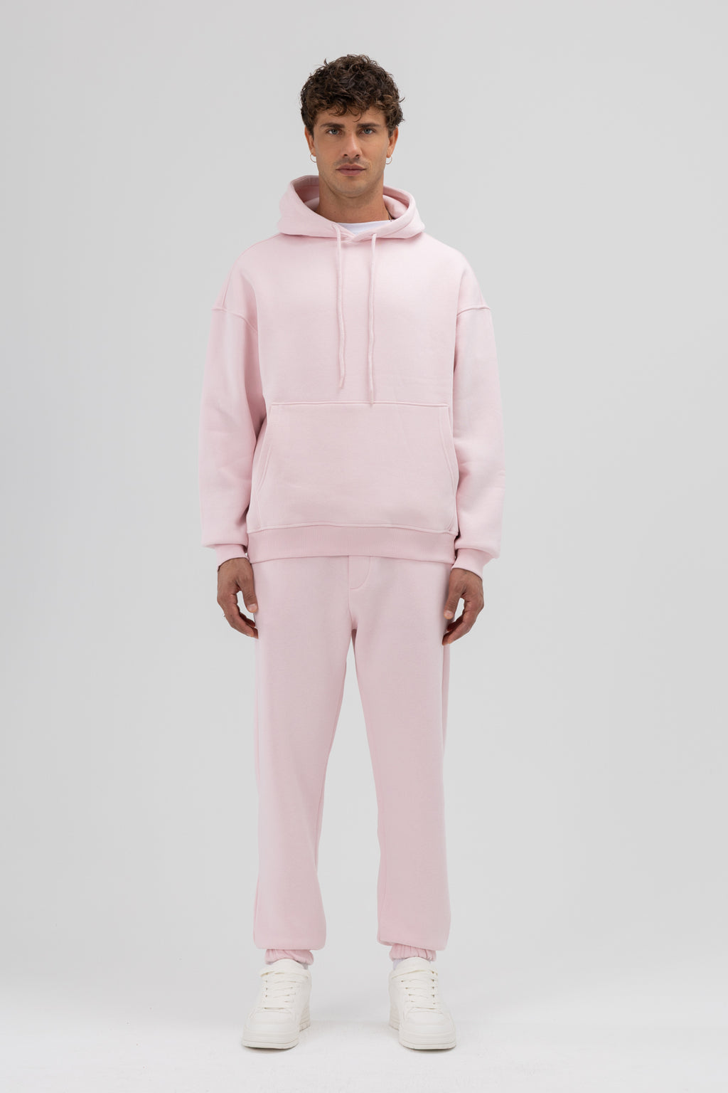 Basic Paça Lastikli Eşofman Alt Pembe