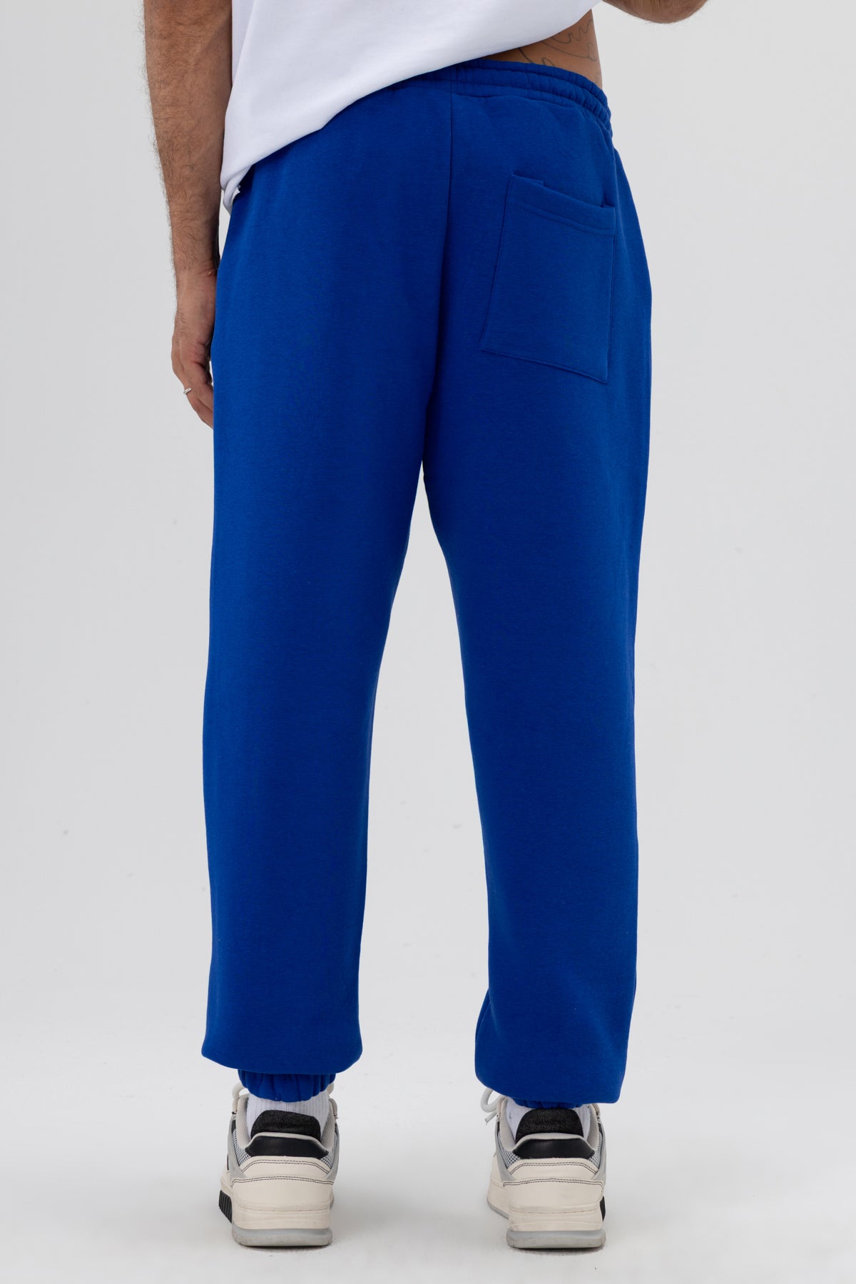 Basic Paça Lastikli Eşofman Alt Saks