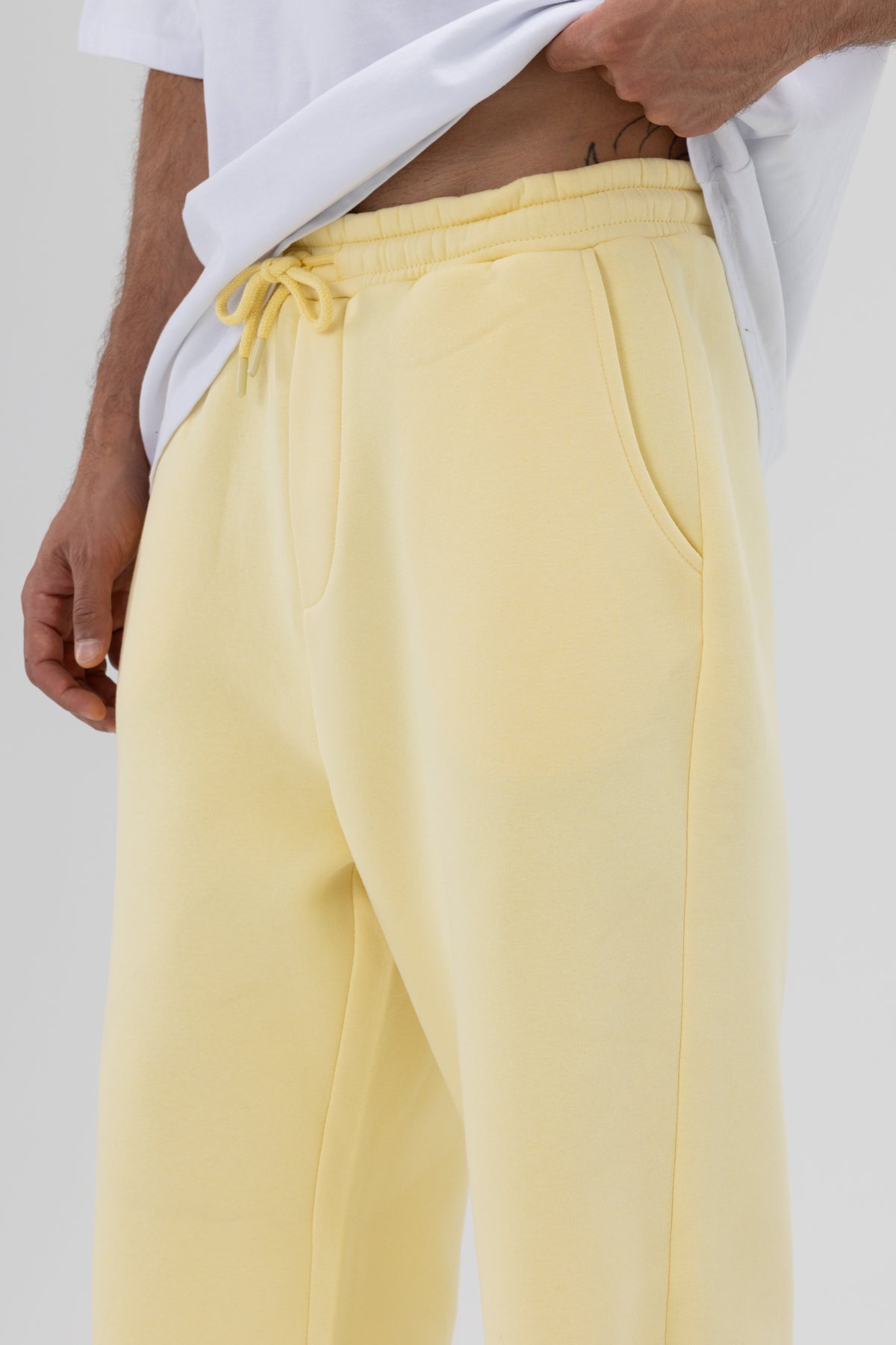 Basic Baggy Eşofman Alt Sarı