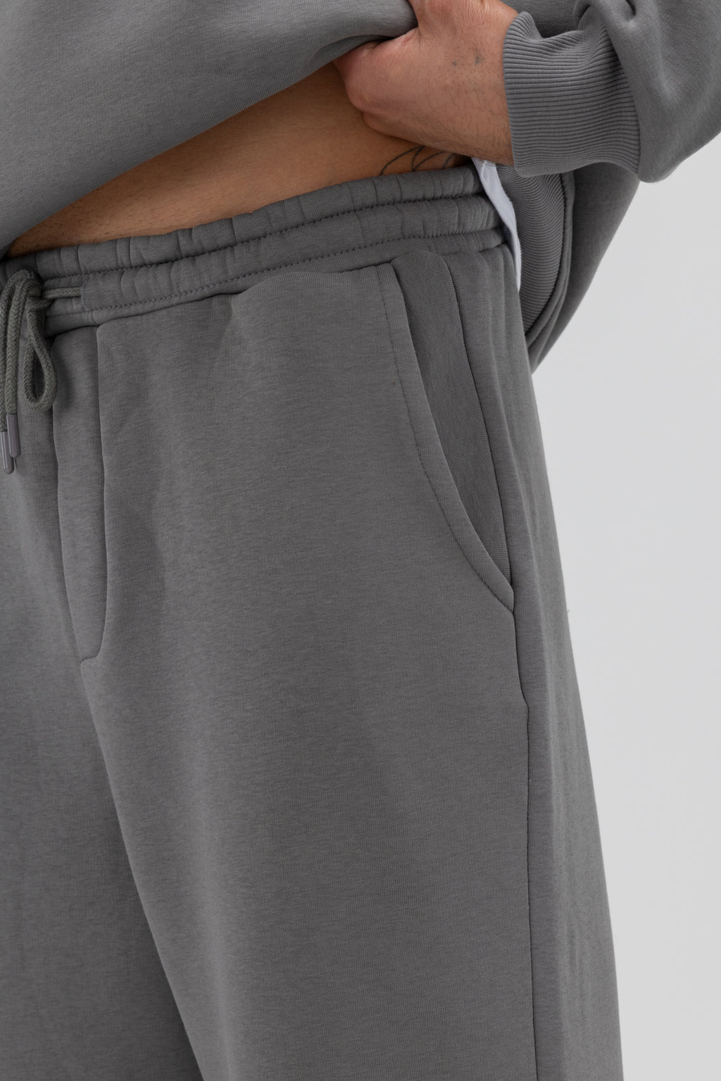 Basic Baggy Eşofman Alt Füme