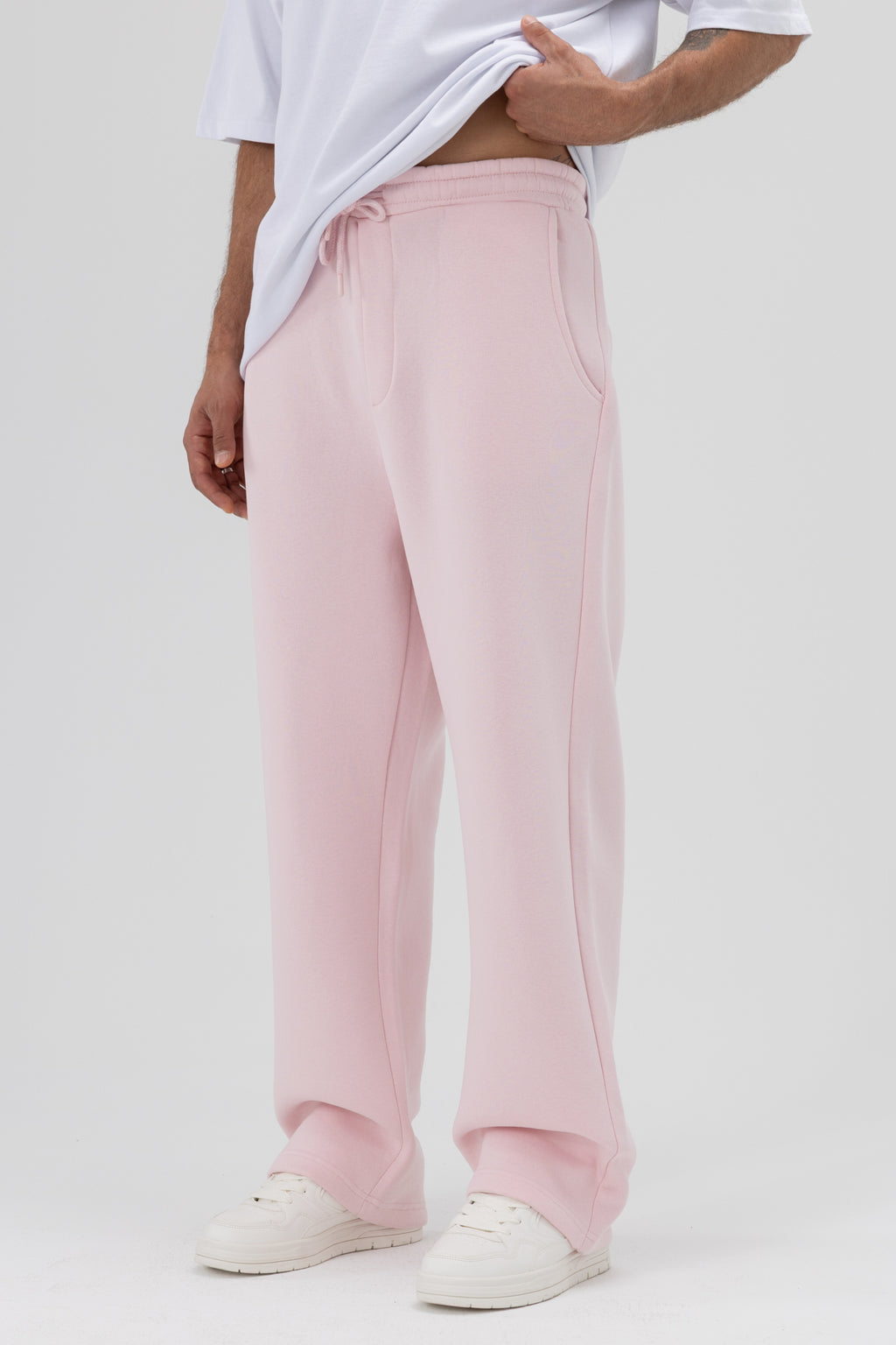 Basic Baggy Eşofman Alt Pembe