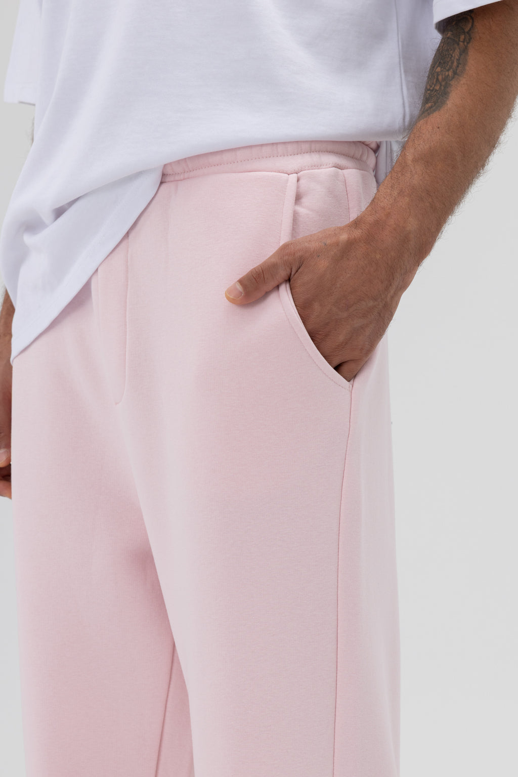 Basic Baggy Eşofman Alt Pembe