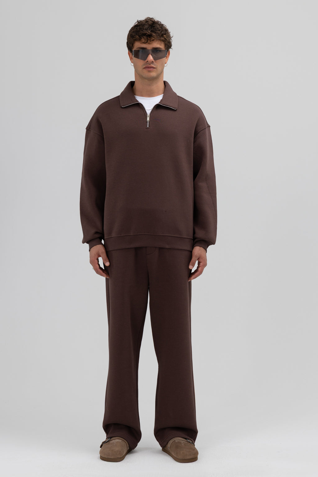 Basic Baggy Eşofman Alt Kahve