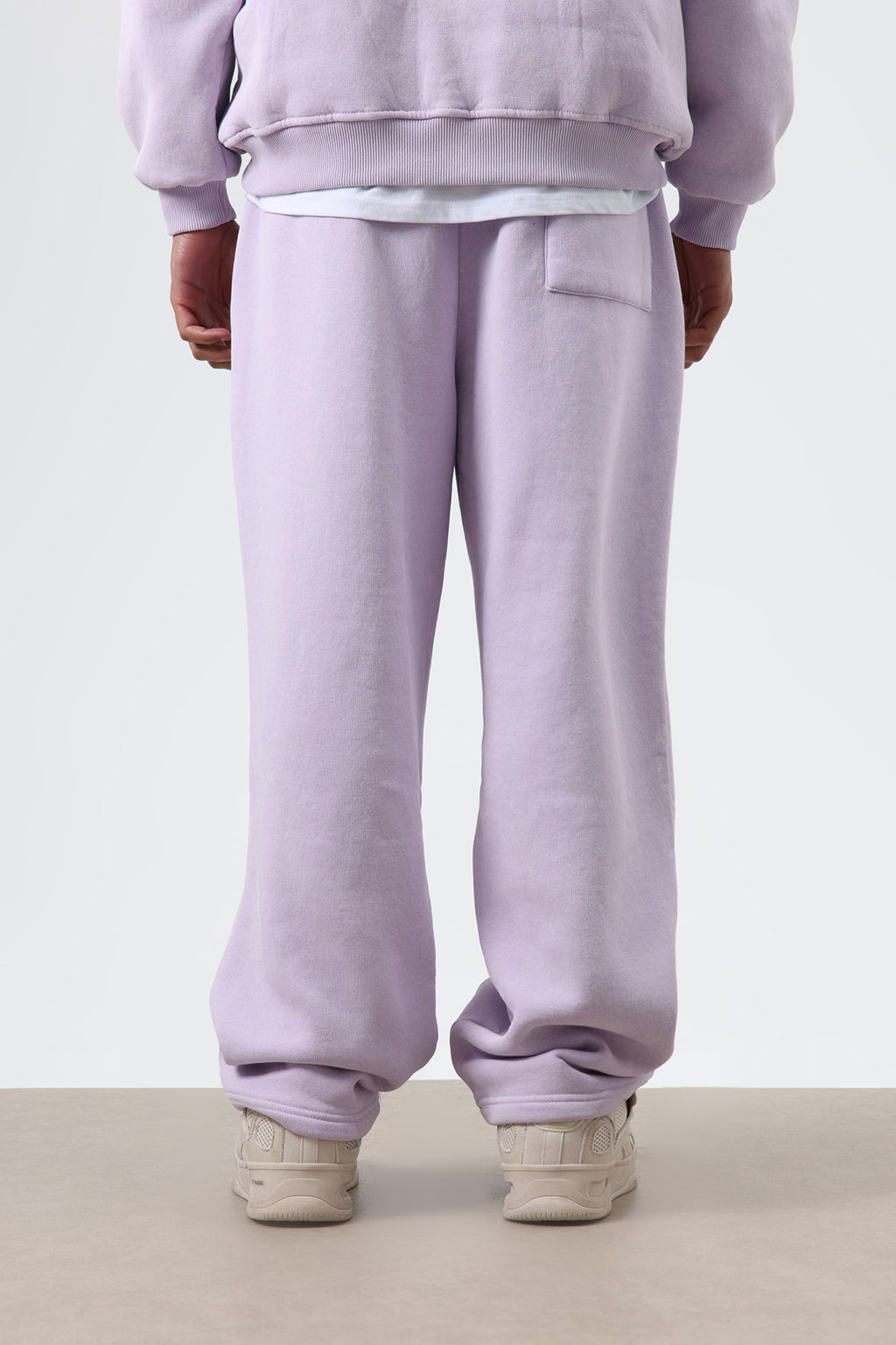 Yıkamalı Baggy Eşofman Alt Lila