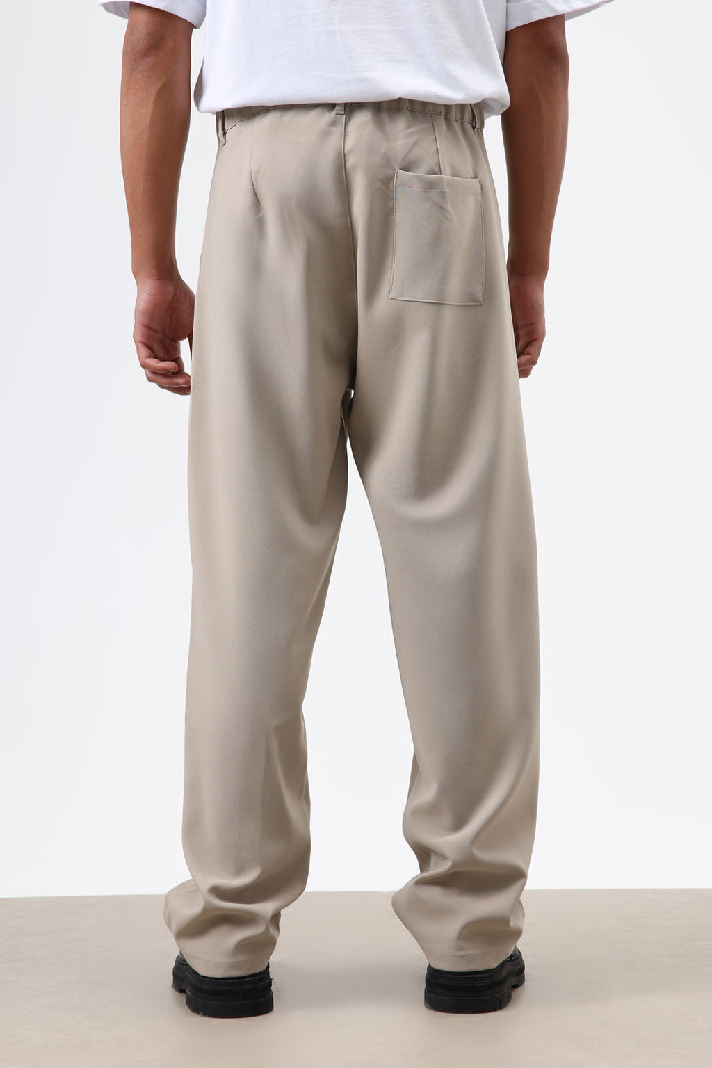 Baggy Fit Kumaş Pantolon Bej