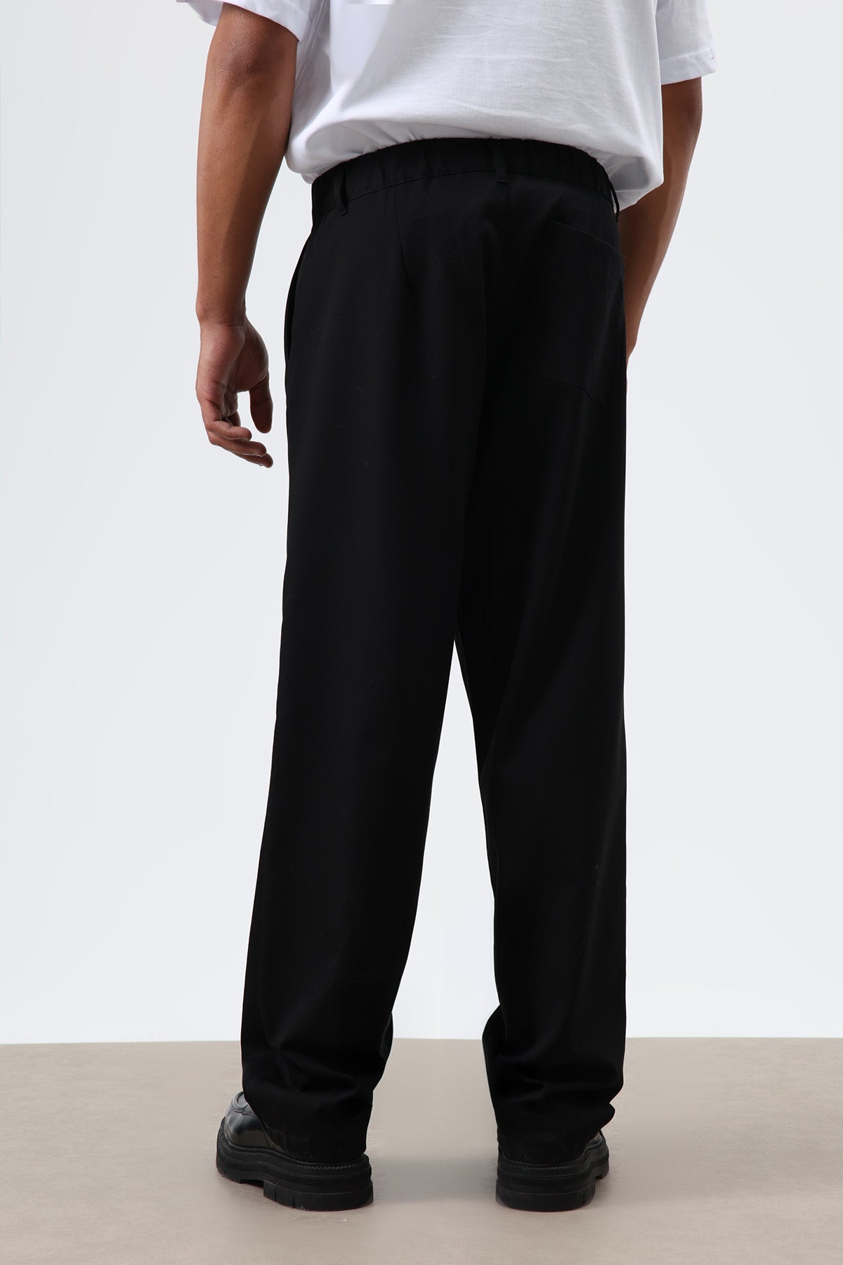 Baggy Fit Kumaş Pantolon Siyah