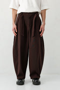 Barrel Fit Tailored Fit Kemerli Pantolon Kahve