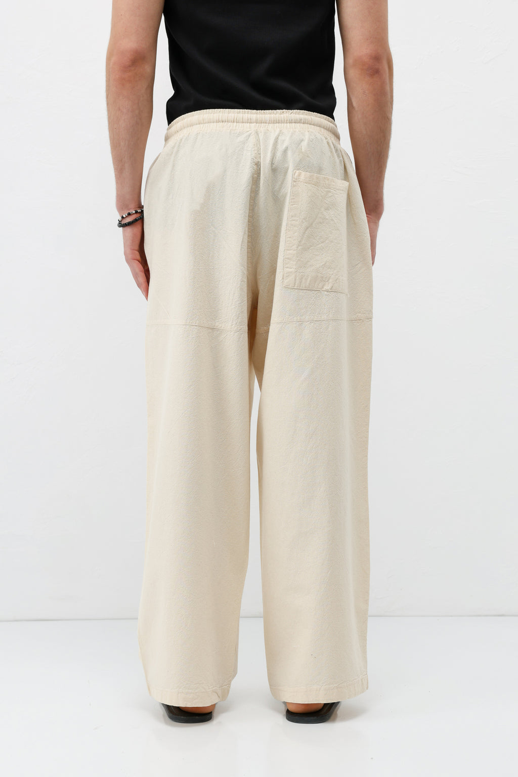 Super Baggy Fit Keten Pantolon Natural