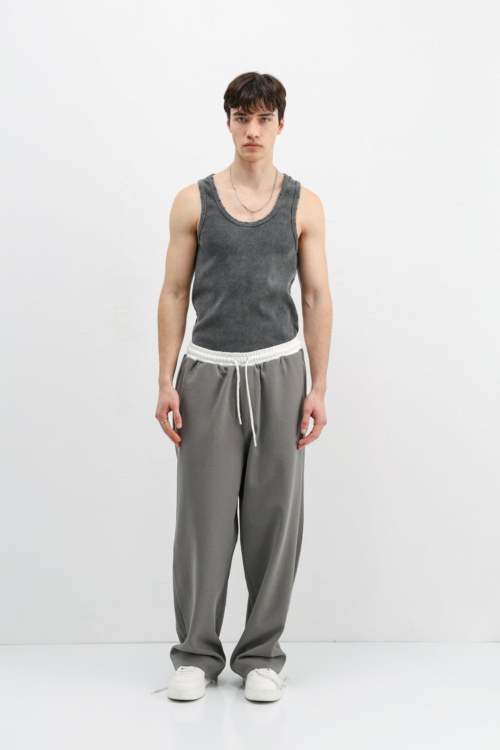 Baggy Fit Eşofman Alt Füme