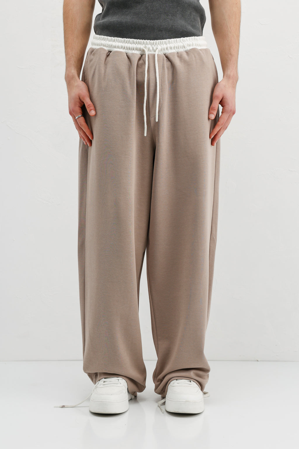 Baggy Fit Eşofman Alt Vizon
