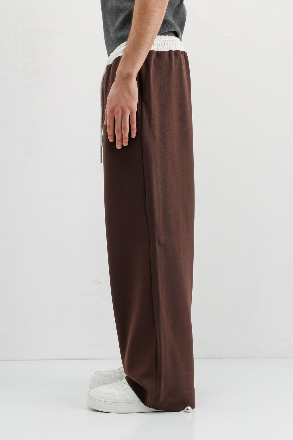 Baggy Fit Eşofman Alt Kahve