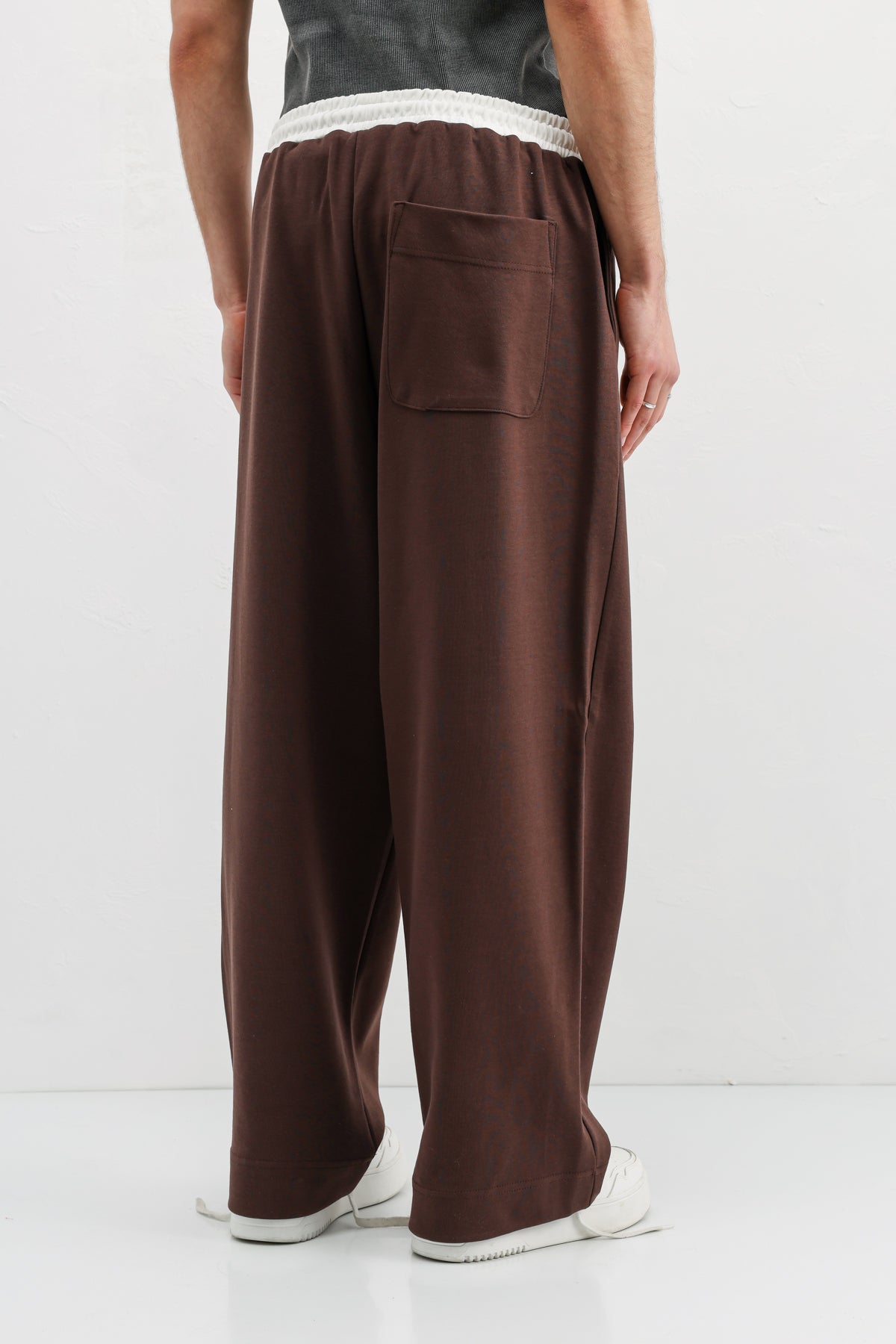 Baggy Fit Eşofman Alt Kahve