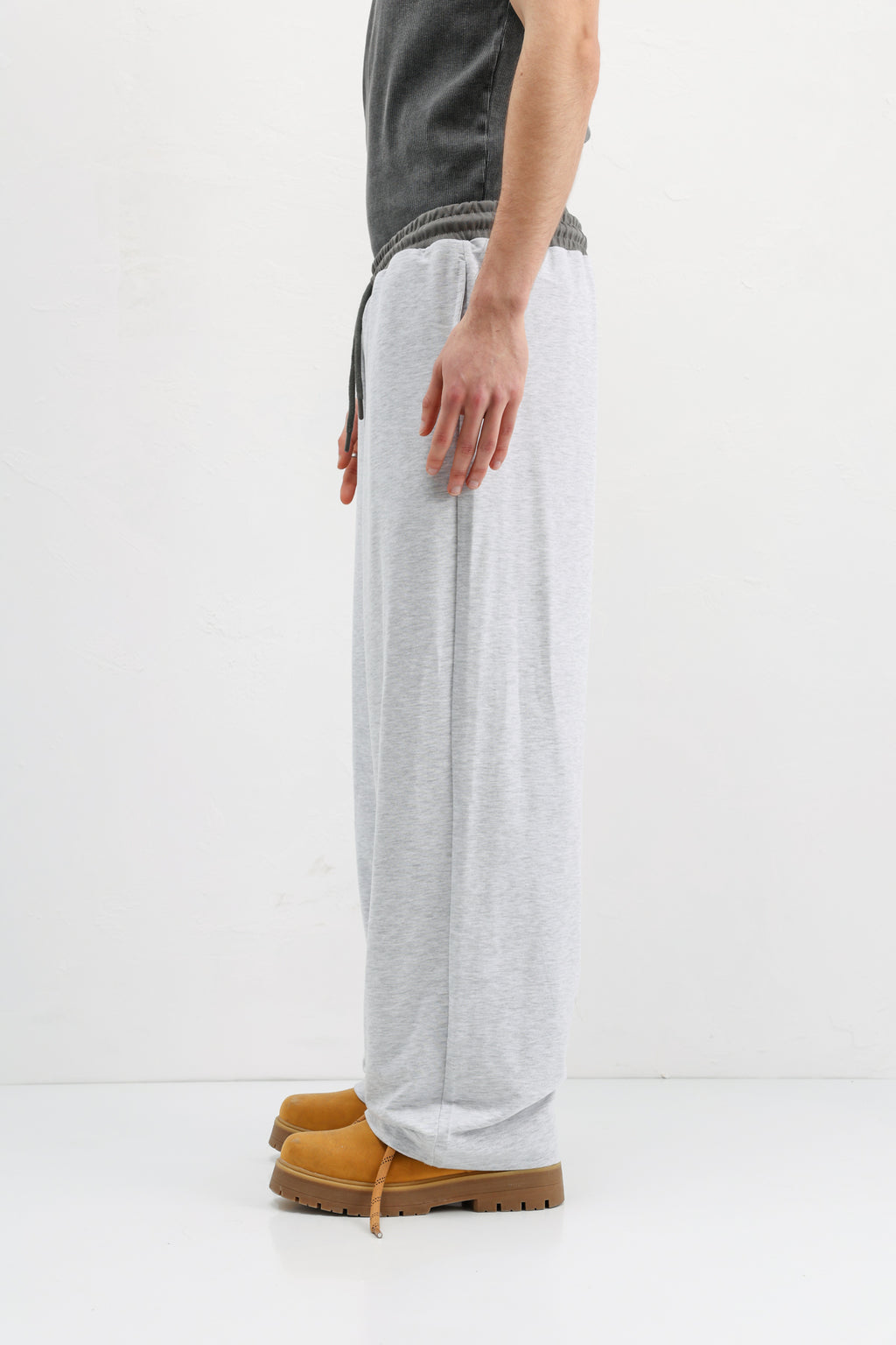 Baggy Fit Eşofman Alt Kar Melanj