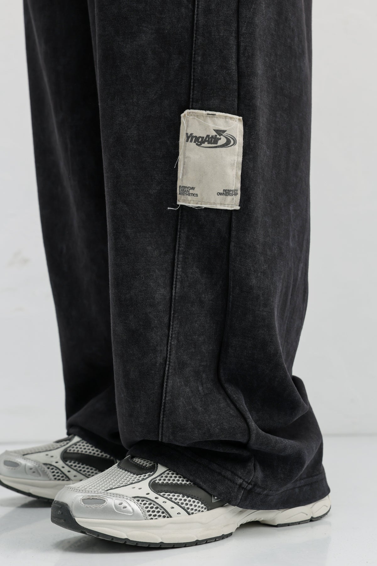 Baggy Fit Eşofman Alt Siyah