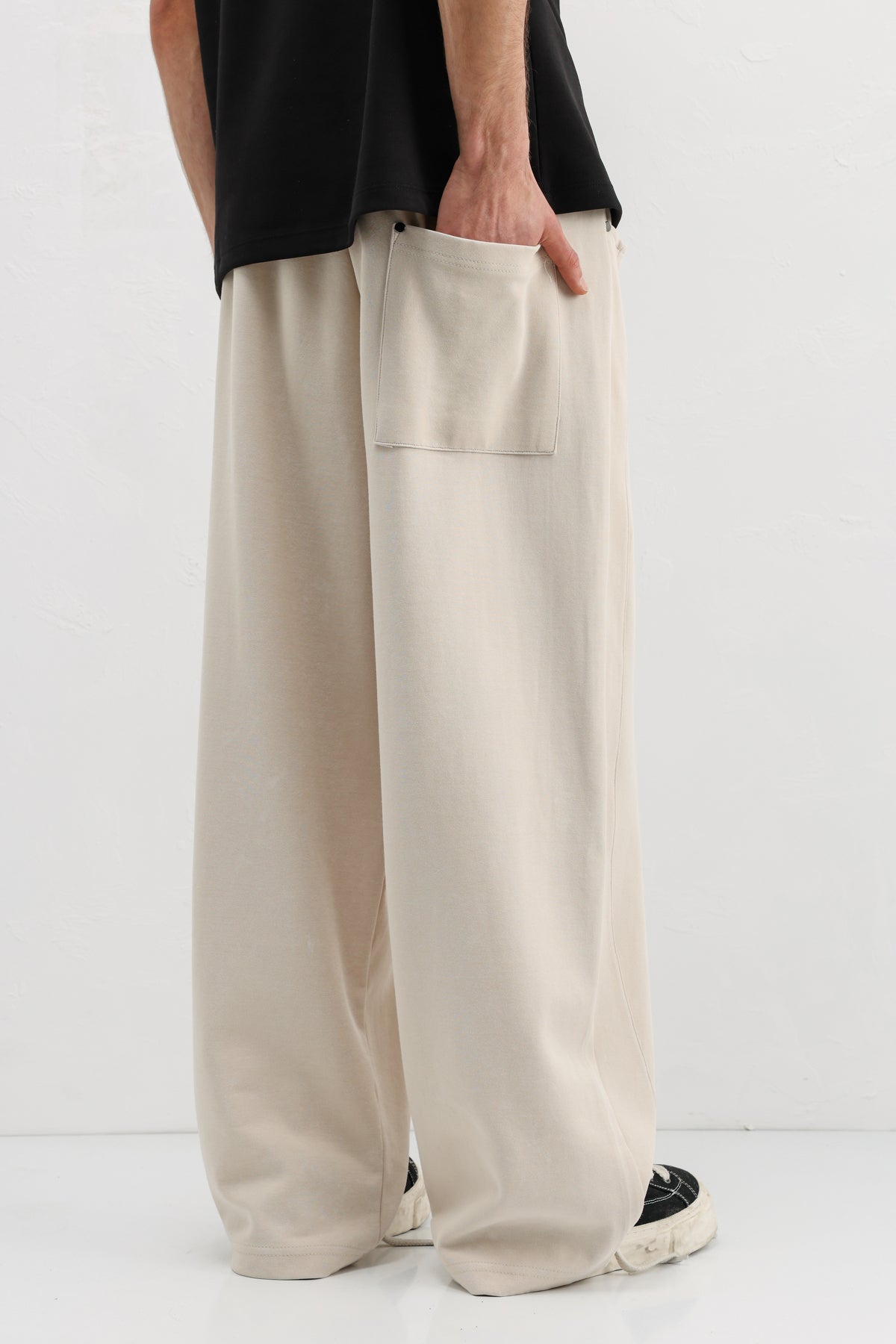 Baggy Fit Eşofman Alt Taş